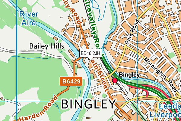 Map of THE THERAPY ROOMS BINGLEY LIMITED at district scale
