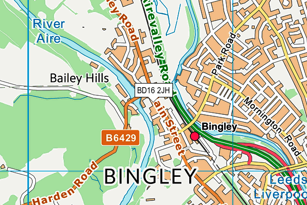 BD16 2JH map - OS VectorMap District (Ordnance Survey)