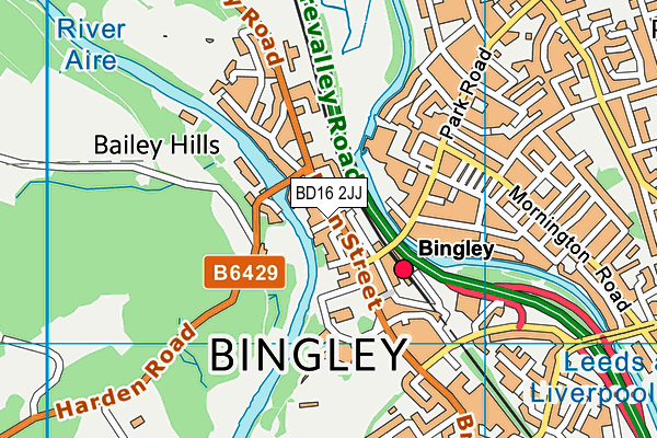 BD16 2JJ map - OS VectorMap District (Ordnance Survey)