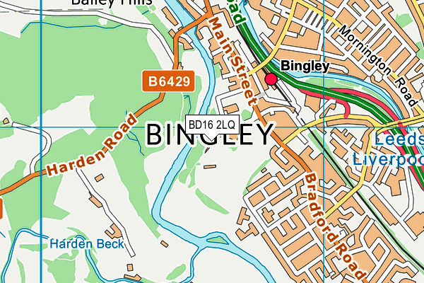 BD16 2LQ map - OS VectorMap District (Ordnance Survey)