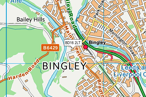 BD16 2LT map - OS VectorMap District (Ordnance Survey)