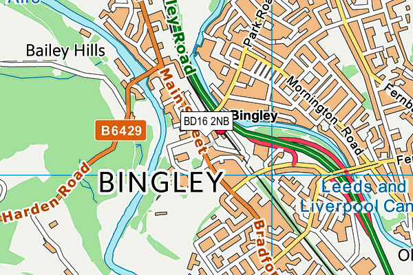 Map of PEACOCK BAR BINGLEY LTD at district scale