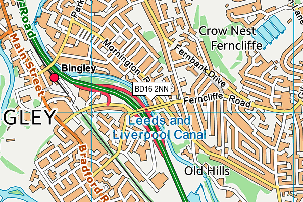 BD16 2NN map - OS VectorMap District (Ordnance Survey)