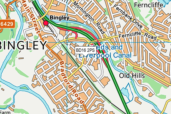 BD16 2PS map - OS VectorMap District (Ordnance Survey)