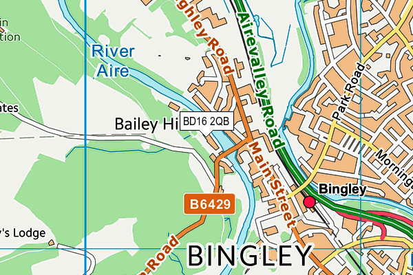 BD16 2QB map - OS VectorMap District (Ordnance Survey)