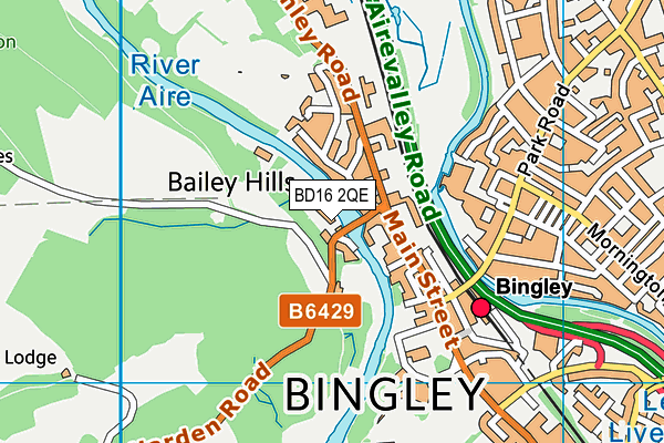 BD16 2QE map - OS VectorMap District (Ordnance Survey)