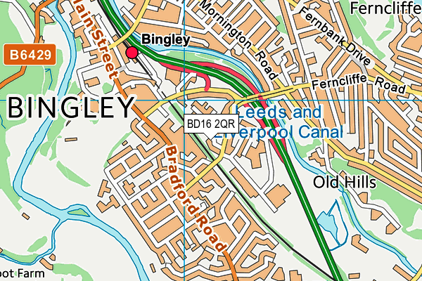 BD16 2QR map - OS VectorMap District (Ordnance Survey)