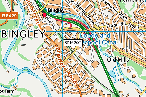 BD16 2QT map - OS VectorMap District (Ordnance Survey)