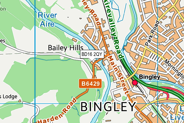 BD16 2QY map - OS VectorMap District (Ordnance Survey)