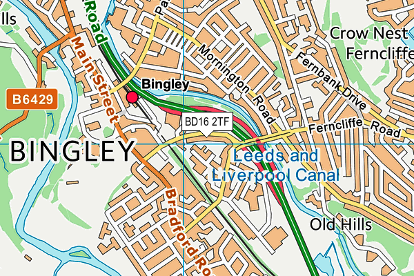 BD16 2TF map - OS VectorMap District (Ordnance Survey)