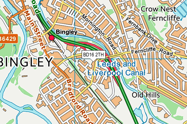 BD16 2TH map - OS VectorMap District (Ordnance Survey)