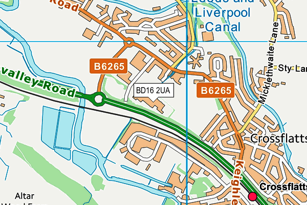BD16 2UA map - OS VectorMap District (Ordnance Survey)