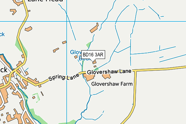 BD16 3AR map - OS VectorMap District (Ordnance Survey)