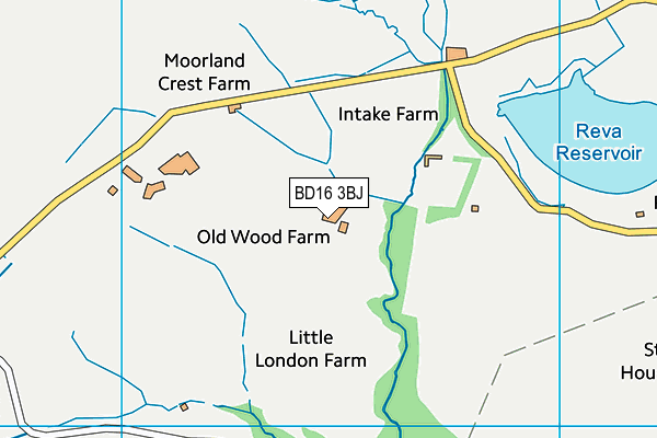 BD16 3BJ map - OS VectorMap District (Ordnance Survey)