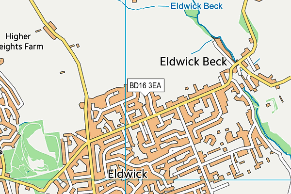 BD16 3EA map - OS VectorMap District (Ordnance Survey)