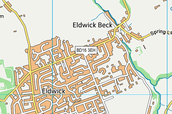 BD16 3EH map - OS VectorMap District (Ordnance Survey)