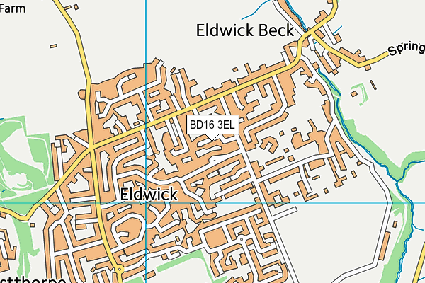BD16 3EL map - OS VectorMap District (Ordnance Survey)