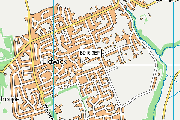 BD16 3EP map - OS VectorMap District (Ordnance Survey)