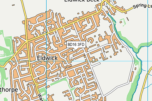 BD16 3FD map - OS VectorMap District (Ordnance Survey)