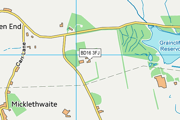 BD16 3FJ map - OS VectorMap District (Ordnance Survey)
