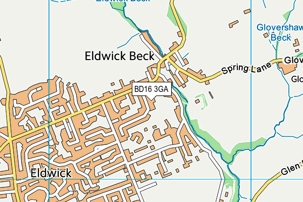 Eldwick Primary Old School Playing Field map (BD16 3GA) - OS VectorMap District (Ordnance Survey)