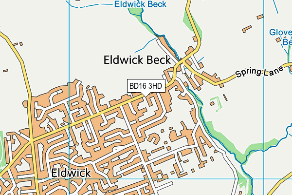 Eldwick Tennis Club map (BD16 3HD) - OS VectorMap District (Ordnance Survey)
