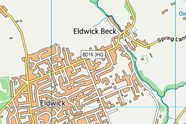 BD16 3HQ map - OS VectorMap District (Ordnance Survey)