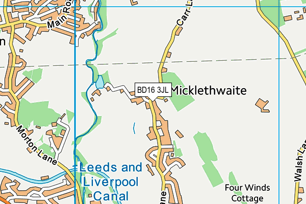 BD16 3JL map - OS VectorMap District (Ordnance Survey)