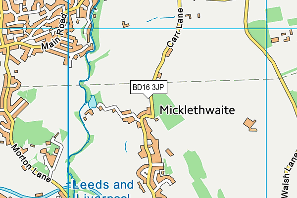 BD16 3JP map - OS VectorMap District (Ordnance Survey)