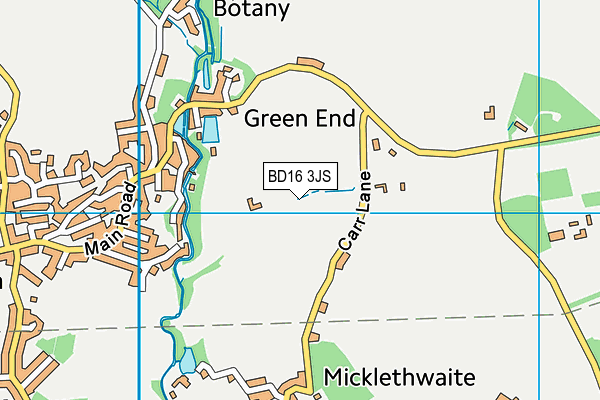 BD16 3JS map - OS VectorMap District (Ordnance Survey)