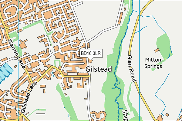 BD16 3LR map - OS VectorMap District (Ordnance Survey)