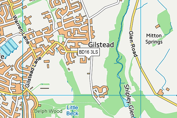 BD16 3LS map - OS VectorMap District (Ordnance Survey)