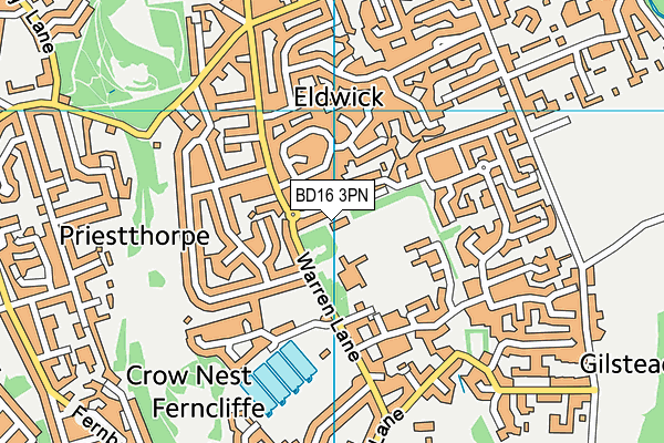 BD16 3PN map - OS VectorMap District (Ordnance Survey)