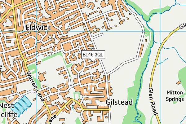 BD16 3QL map - OS VectorMap District (Ordnance Survey)