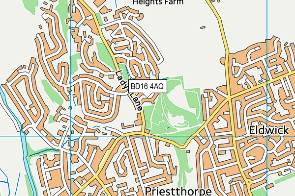 BD16 4AQ map - OS VectorMap District (Ordnance Survey)