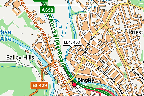 BD16 4BG map - OS VectorMap District (Ordnance Survey)