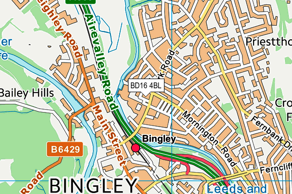 BD16 4BL map - OS VectorMap District (Ordnance Survey)