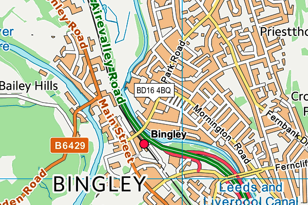 BD16 4BQ map - OS VectorMap District (Ordnance Survey)