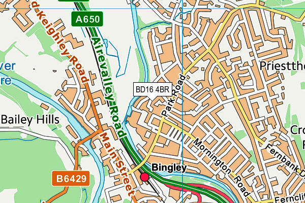 BD16 4BR map - OS VectorMap District (Ordnance Survey)