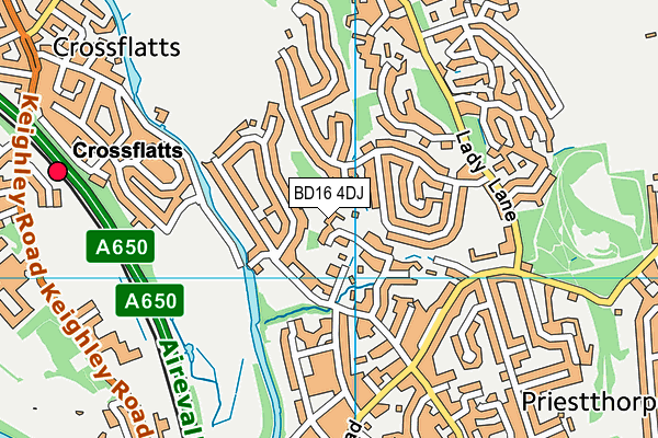 BD16 4DJ map - OS VectorMap District (Ordnance Survey)