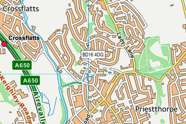 BD16 4DQ map - OS VectorMap District (Ordnance Survey)