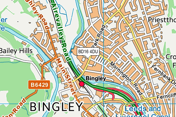 BD16 4DU map - OS VectorMap District (Ordnance Survey)