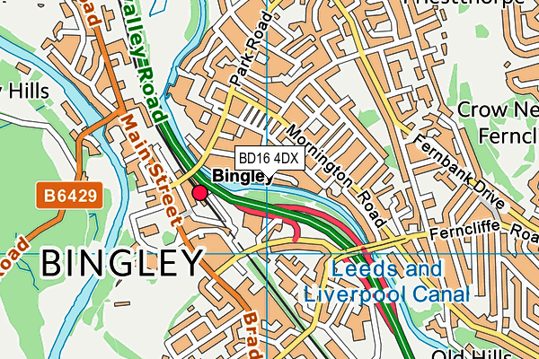 BD16 4DX map - OS VectorMap District (Ordnance Survey)