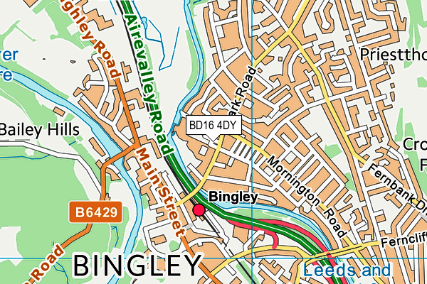 BD16 4DY map - OS VectorMap District (Ordnance Survey)