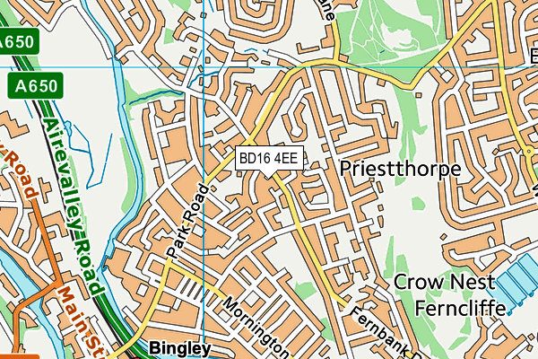 BD16 4EE map - OS VectorMap District (Ordnance Survey)