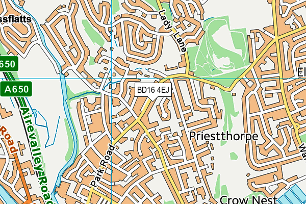 BD16 4EJ map - OS VectorMap District (Ordnance Survey)