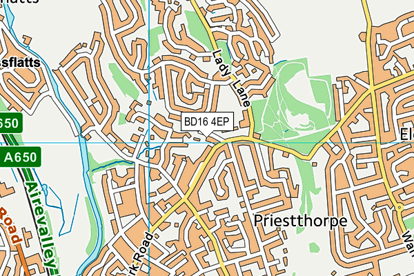 BD16 4EP map - OS VectorMap District (Ordnance Survey)