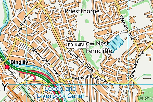 BD16 4FA map - OS VectorMap District (Ordnance Survey)