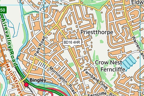 BD16 4HR map - OS VectorMap District (Ordnance Survey)