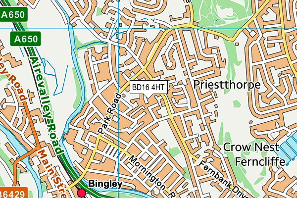 BD16 4HT map - OS VectorMap District (Ordnance Survey)